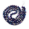 Electroplate Opaque Glass Beads Strands EGLA-T019-05J-3