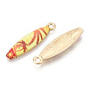 Alloy Enamel Pendants X-ENAM-T022-40KCG-2