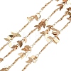 Brass Leaf Link Chains CHC-H115-30G-1