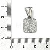 Textured 304 Stainless Steel Pendants STAS-D225-01P-3