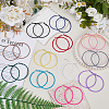 12 Pairs 12 Colors Alloy Huggie Hoop Earrings EJEW-DC0001-43-5