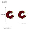 Alloy & Imitation Leather Stud Earrings WG3B4DD-03-1