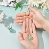 Natural Fluorite Faceted Perfume Bottle Pendant 304 Stainless Steel Cable Chain Necklaces NJEW-WH0002-268D-3