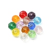200Pcs Faceted Rondelle Transparent Glass Beads GLAA-YW0001-83-2