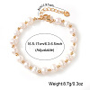 Natural Pearl and Gold Bead Women's Bracelets QK8220-1-1