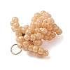 Glass Seed Beaded Dog Pendans PALLOY-MZ01223-01-4