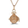 Angel Wing Alloy Aromatherapy Bead Cage Pendant Oil Necklace Heart Hollow Necklaces XV8359-8-1