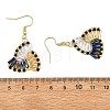 304 Stainless Steel with Glass Seed Beads Dangle Earrings EJEW-MZ00821-01-4