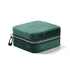 Square Velvet Jewelry Storage Zipper Boxes CON-P021-01E-1