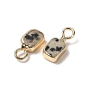 Natural Dalmatian Jasper Rectangle Charms G-Q169-07G-06-2