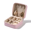 Square PU Leather Jewelry Zipper Storage Boxes CON-K002-04E-3