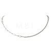 304 Stainless Steel Paperclip Chain Rolo Chain Necklaces NJEW-JN05771-2