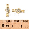 304 Stainless Steel with Crystal Rhinestone Charms STAS-G358-05G-05-3