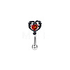 Heart 304 Stainless Steel Cubic Zirconia Eyebrow Barbell Rings WGF5FAC-06-1