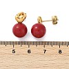 304 Stainless Steel Enamel Stud Earrings EJEW-G423-11G-5