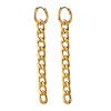 304 Stainless Steel Curb Chain Dangle Huggie Hoop Earrings EJEW-JE04730-01-1