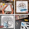 Plastic Reusable Drawing Painting Stencils Templates DIY-WH0172-886-4