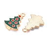 Christmas Theme Alloy Enamel Pendants ENAM-T020-10G-1