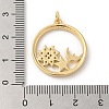 Rack Plating Brass Micro Pave Cubic Zirconia Pendants KK-A190-18G-3