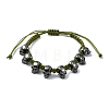 Adjustable Halloween Skull Alloy Braided Beads Bracelets for Women BJEW-78.0-JB10916-1