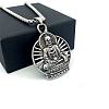 Vintage Punk Style 304 Stainless Steel Buddha Pendant Necklaces for Men MR6737-4