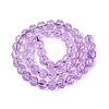 Crackle Transparent Glass Beads Strands GLAA-Q108-02A-07-2