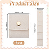 4-Pocket PU Leather Jewelry Rolls with Golden Tone Metal Snap Buttons ABAG-WH0048-69A-2