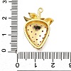 Brass Micro Pave Cubic Zirconia Pendants KK-A245-05B-G-3