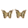 Brass Pave Faceted Glass Connector Charms FIND-Z020-03D-1