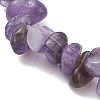 Natural Amethyst Chips Beaded Bracelet BJEW-JB09686-01-2