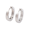 Tarnish Resistant Frosted 304 Stainless Steel Huggie Hoop Earrings for Women EJEW-C096-31B-P-1