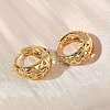 Hollow Triangle Brass Micro Pave Clear Cubic Zirconia Hoop Earrings EJEW-G452-04G-2