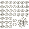 40Pcs Alloy Rhinestone Shank Buttons BUTT-ME0001-28S-1
