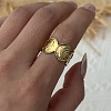 Ocean Brass Cuff Open Rings KK-CBA8D1E-07G-1