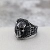Retro 304 Stainless Steel Finger Rings for Men WG16CDF-01-1