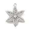 Brass Pave Clear Cubic Zirconia Pendants LS-KK-Z061-09P-02-1