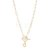 304 Stainless Steel Letter Pendant Necklaces NJEW-LP0001-52U-G-1