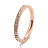 304 Stainless Steel Rhinestone Rings STAS-D178-01RG-04-1