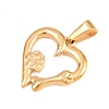 304 Stainless Steel Pendants STAS-H265-01B-G-2