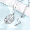 304 Stainless Steel Pendant Cable Chain Necklaces for Men Women NJEW-K308-03C-P-3