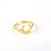Simple 304 Stainless Steel Adjustable Cuff Rings for Women WT4746-8-1