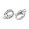 SHEGRACE Brass Micro Pave Clear Cubic Zirconia Spring Gate Rings XGRQ58246-760P-2