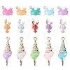 60Pcs 15 Styles Alloy and Enamel Big Pendants FIND-TA0010-95-3
