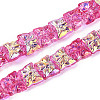 Baking Paint Electroplate Transparent Glass Beads Strands EGLA-N020-05B-1