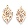 Rack Plating Brass Filigree Pendants KKC-T001-42KC-2