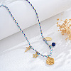 Summer Beach Braided Rope Bib Necklaces SZ6362-11-1