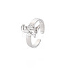 Non-Tarnish 304 Stainless Steel 12 Constellations/Zodiac Signs Open Cuff Ring for Women RJEW-S405-156P-H-3