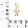 Brass Micro Pave Clear Cubic Zirconia Pendants KK-D258-40G-02-3