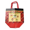 Christmas Theme Tartan Non-woven Fabric Gift Tote Bags with Handle ABAG-G017-01A-2