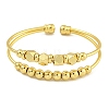 Rack Plating Brass Bangles Double Layer Cuff Bangles for Women BJEW-B106-08G-2